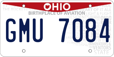 OH license plate GMU7084