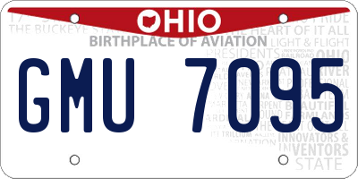 OH license plate GMU7095