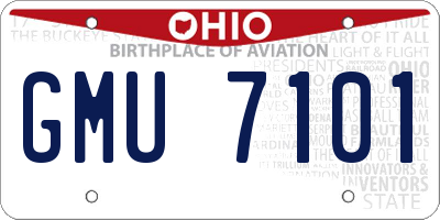OH license plate GMU7101