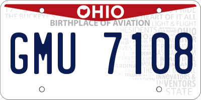 OH license plate GMU7108