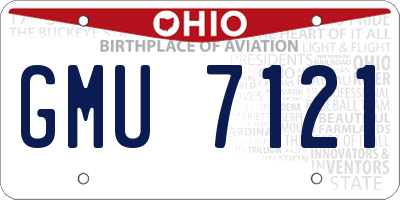 OH license plate GMU7121