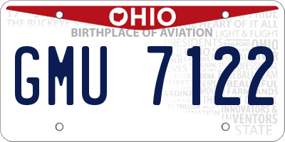 OH license plate GMU7122