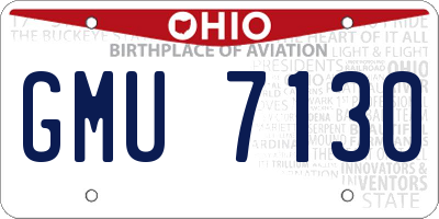 OH license plate GMU7130