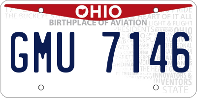OH license plate GMU7146