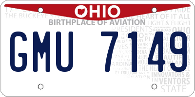 OH license plate GMU7149