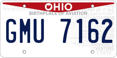 OH license plate GMU7162
