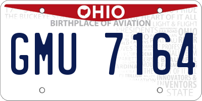 OH license plate GMU7164