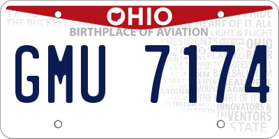 OH license plate GMU7174