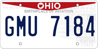 OH license plate GMU7184