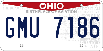 OH license plate GMU7186