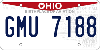 OH license plate GMU7188