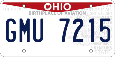 OH license plate GMU7215
