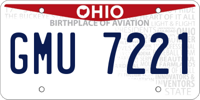 OH license plate GMU7221