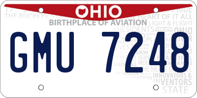 OH license plate GMU7248
