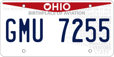 OH license plate GMU7255