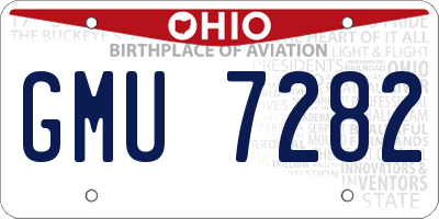 OH license plate GMU7282