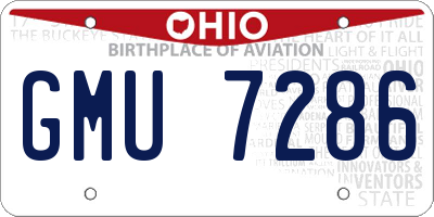 OH license plate GMU7286