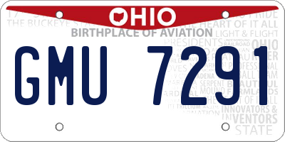 OH license plate GMU7291