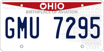 OH license plate GMU7295