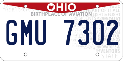 OH license plate GMU7302