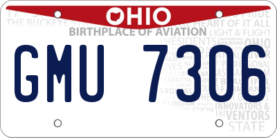 OH license plate GMU7306