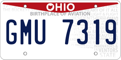 OH license plate GMU7319
