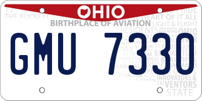OH license plate GMU7330