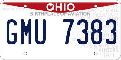 OH license plate GMU7383