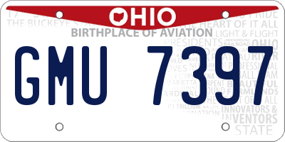 OH license plate GMU7397
