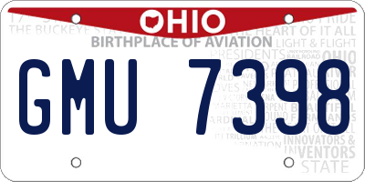 OH license plate GMU7398