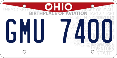 OH license plate GMU7400