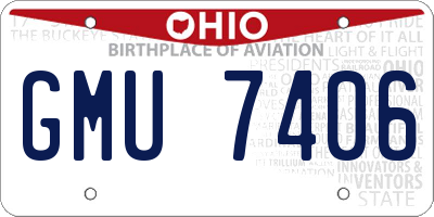 OH license plate GMU7406