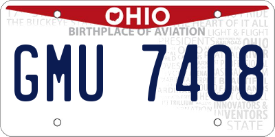 OH license plate GMU7408