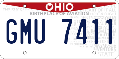 OH license plate GMU7411