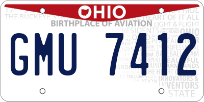 OH license plate GMU7412