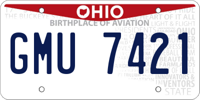 OH license plate GMU7421
