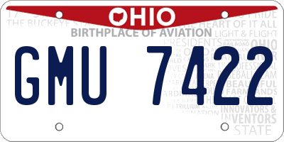 OH license plate GMU7422
