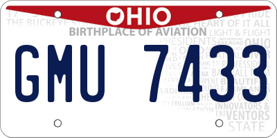 OH license plate GMU7433
