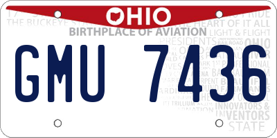 OH license plate GMU7436