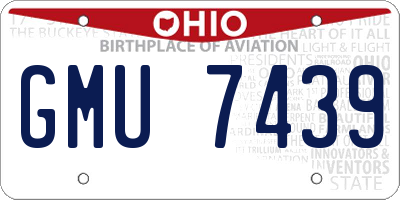 OH license plate GMU7439