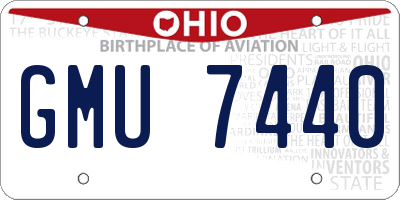 OH license plate GMU7440