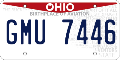 OH license plate GMU7446