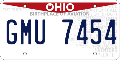 OH license plate GMU7454