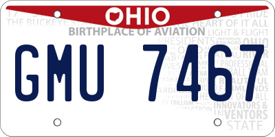 OH license plate GMU7467