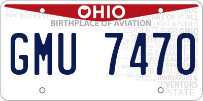 OH license plate GMU7470