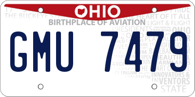 OH license plate GMU7479