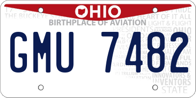 OH license plate GMU7482