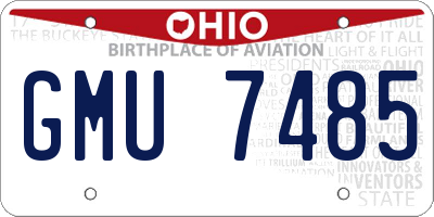 OH license plate GMU7485