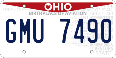 OH license plate GMU7490