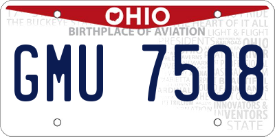 OH license plate GMU7508